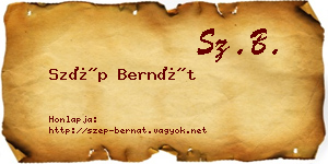 Szép Bernát névjegykártya
